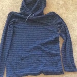 Gray with black striped Quicksilver ribbed hoodie